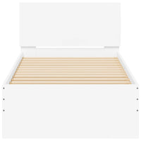 Giroletto con Testiera Bianco 75x190 cm in Legno Multistrato 838659