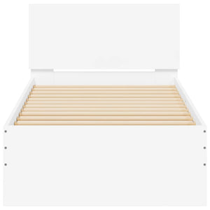 Giroletto con Testiera Bianco 75x190 cm in Legno Multistrato 838659