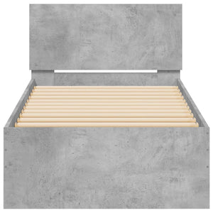 Giroletto Testiera Grigio Cemento 75x190 cm Legno Multistrato 838662