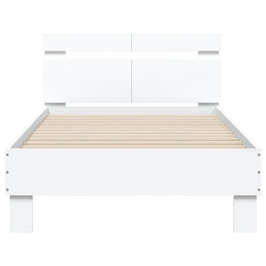 Giroletto con Testiera e LED Bianco 100x200 cm 838708