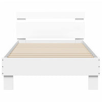 Giroletto con Testiera e LED Bianco 75x190 cm 838750