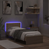 Giroletto con Testiera e LED Rovere Sonoma 90x200 cm 838808