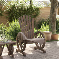 Sedia da Giardino Adirondack in Legno Massello di Abete 365090