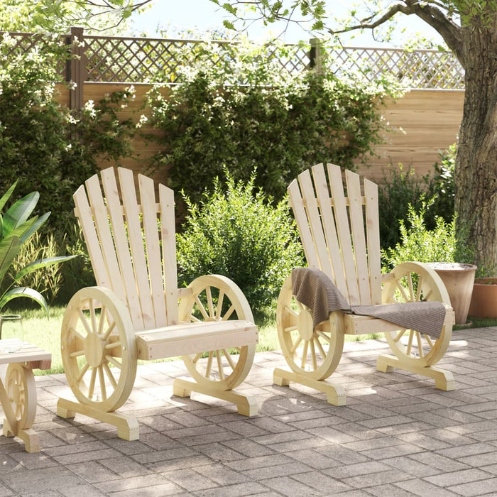Sedie da Giardino Adirondack 2 pz in Legno Massello di Abete 365091