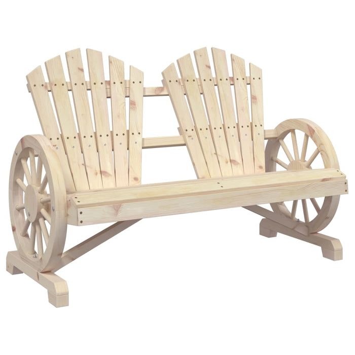 Sedia da Giardino Adirondack 2 Posti in Legno Massello di Abete 365095