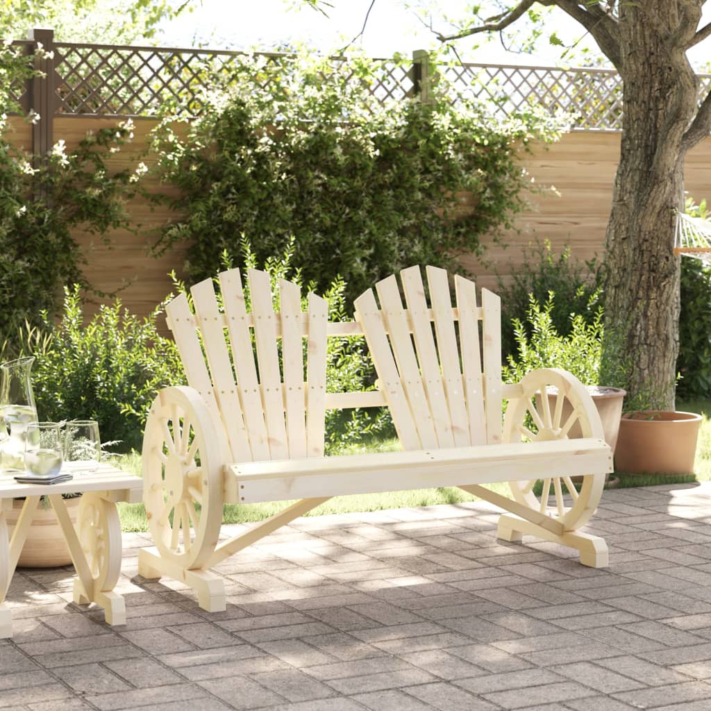 Sedia da Giardino Adirondack 2 Posti in Legno Massello di Abetecod mxl 91289
