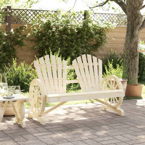 Sedia da Giardino Adirondack 2 Posti in Legno Massello di Abete 365095