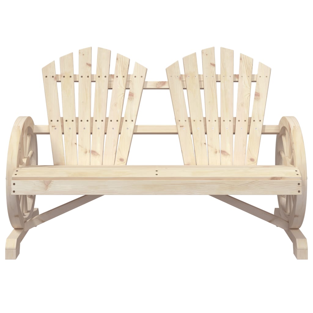Sedia da Giardino Adirondack 2 Posti in Legno Massello di Abete 365095