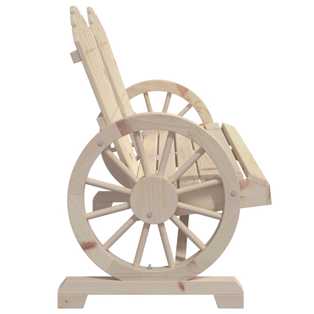 Sedia da Giardino Adirondack 2 Posti in Legno Massello di Abete 365095