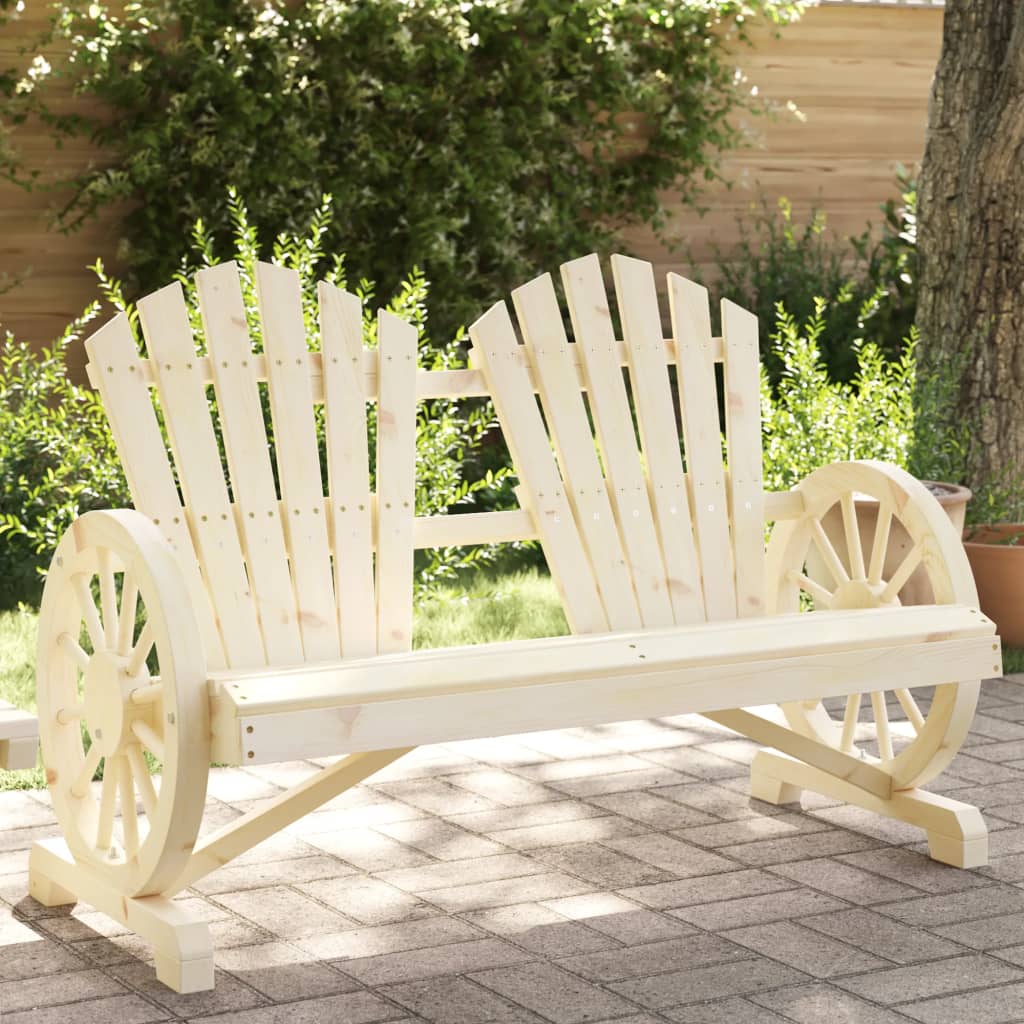 Sedia da Giardino Adirondack 2 Posti in Legno Massello di Abete 365095