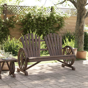 Sedia da Giardino Adirondack 2 Posti in Legno Massello di Abete 365096
