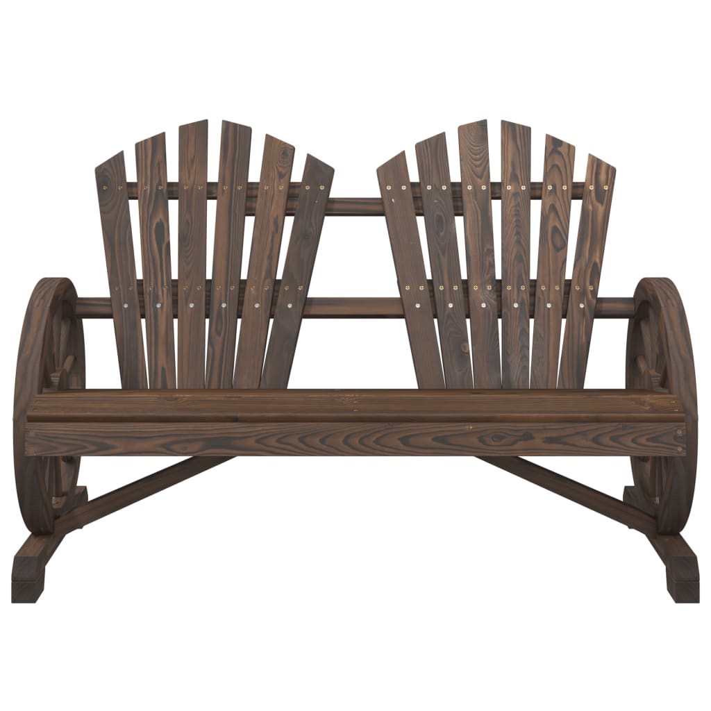 Sedia da Giardino Adirondack 2 Posti in Legno Massello di Abete 365096