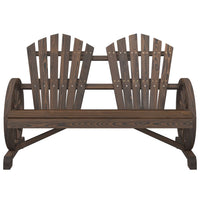 Sedia da Giardino Adirondack 2 Posti in Legno Massello di Abete 365096
