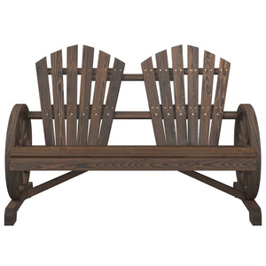 Sedia da Giardino Adirondack 2 Posti in Legno Massello di Abete 365096