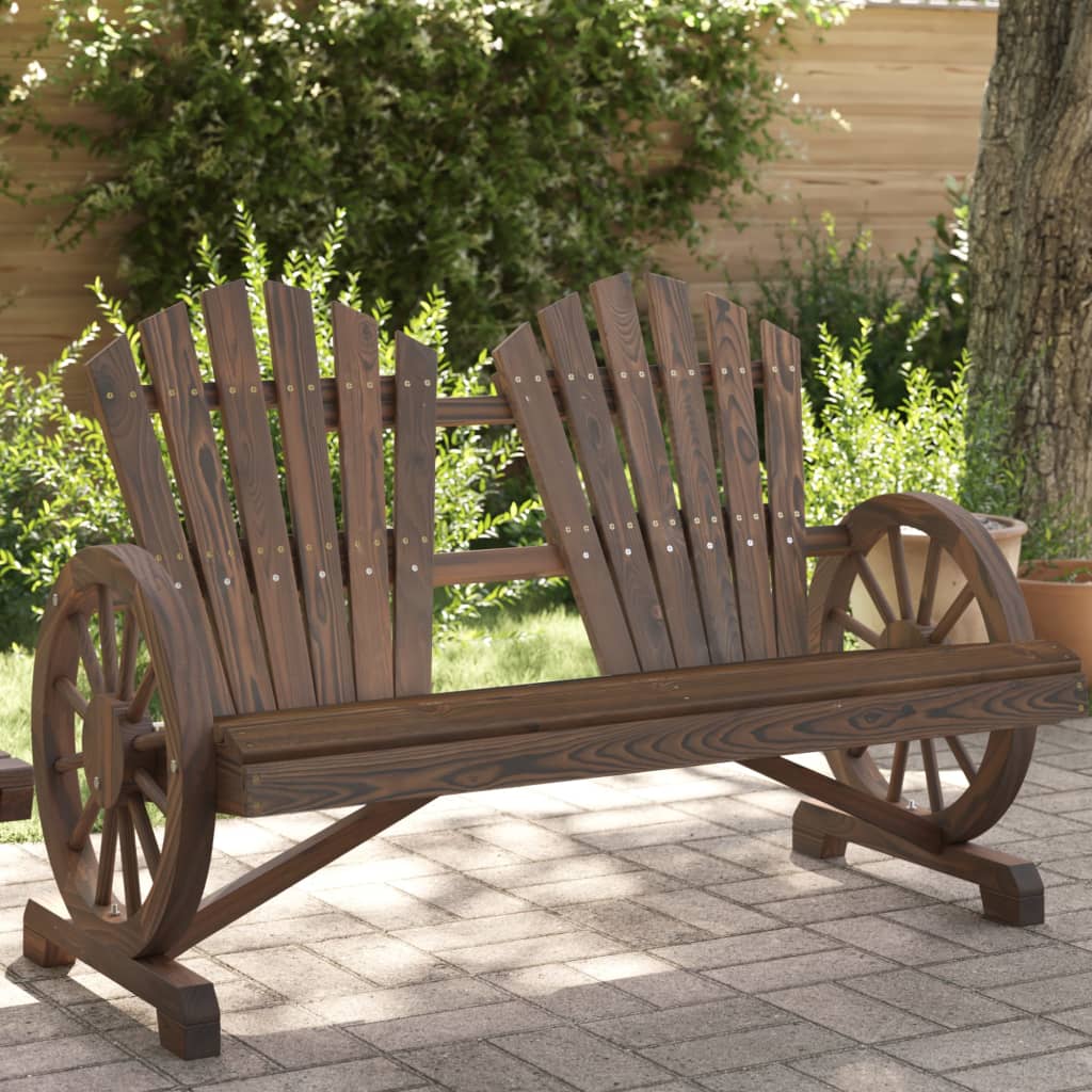 Sedia da Giardino Adirondack 2 Posti in Legno Massello di Abete 365096