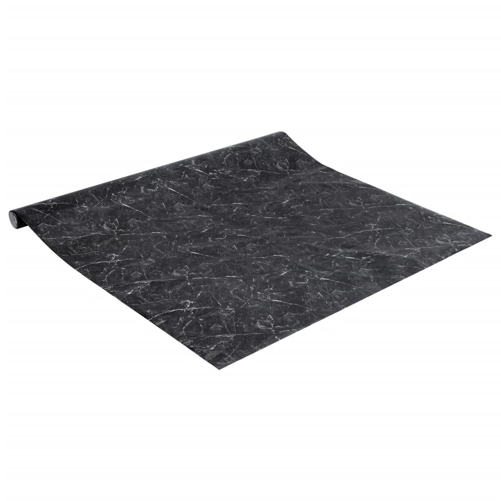 Adesivo per Mobili Autoadesivo Nero Marmoreo 90x500 cm in PVC 155775