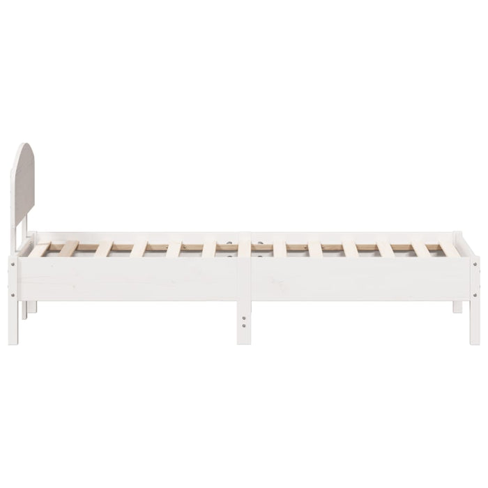 vidaXL Letto senza Materasso Bianco 90x190 cm in Legno Massello Pino