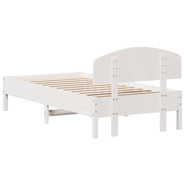 vidaXL Letto senza Materasso Bianco 90x190 cm in Legno Massello Pino