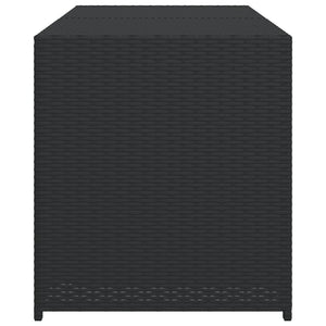 Contenitore da Giardino Nero 283L in Polyrattan 365312
