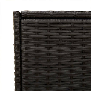 Contenitore da Giardino Nero 283L in Polyrattan 365312