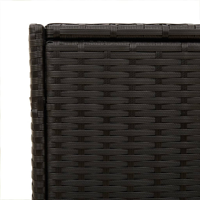 Contenitore da Giardino Nero 283L in Polyrattan 365312