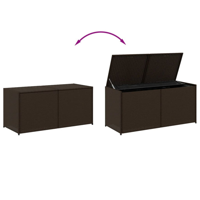 Contenitore da Giardino Marrone 283L in Polyrattan 365313