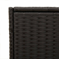 Contenitore da Giardino con Ruote Nero 283L in Polyrattan