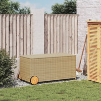 Contenitore da Giardino con Ruote Beige Misto 190L Polyrattancod mxl 114065