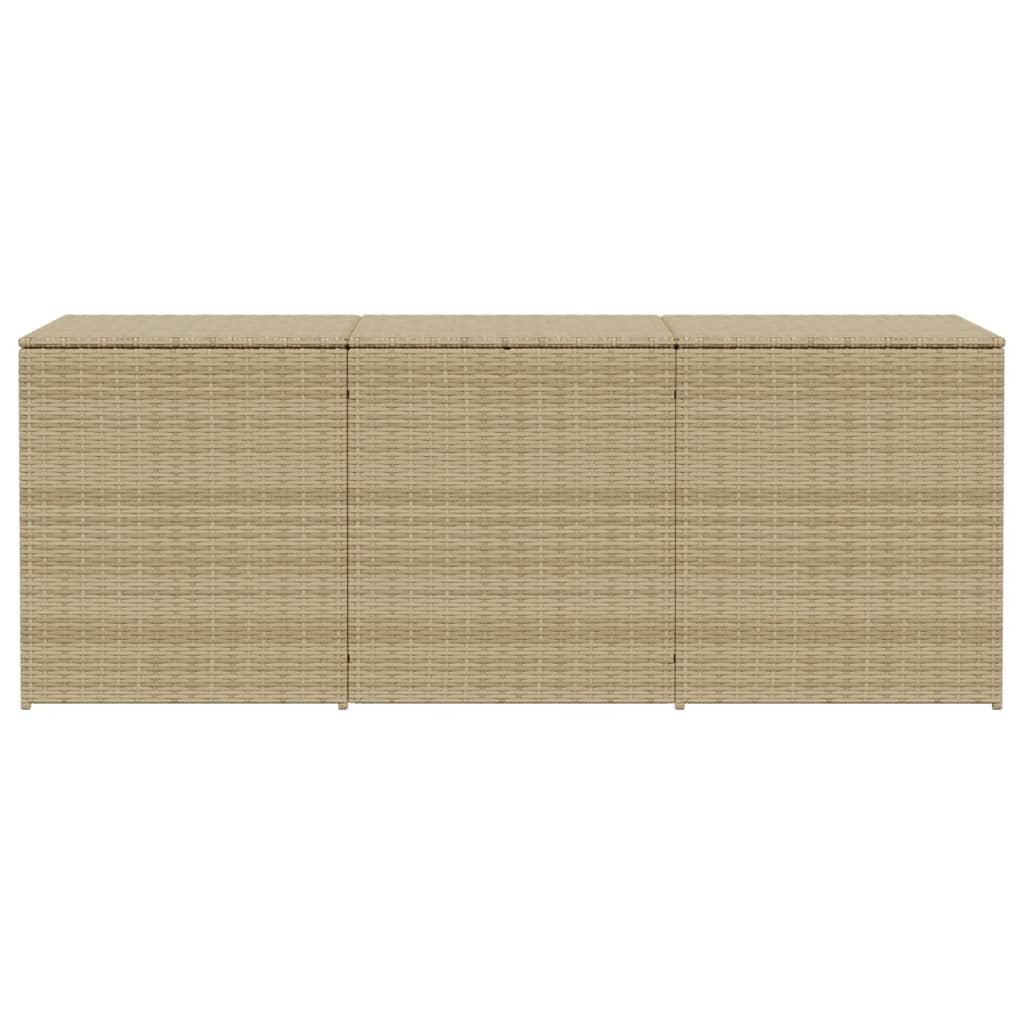 Contenitore da Giardino Beige Misto 984L in Polyrattan 365335