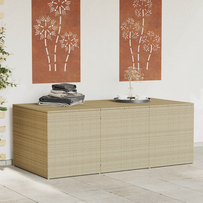Contenitore da Giardino Beige Misto 984L in Polyrattan 365335