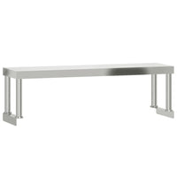 Tavolo Lavoro Cucina con Ripiano 110x55x120 cm Acciaio Inox 3208901
