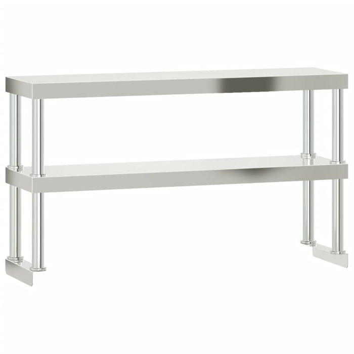 Tavolo Lavoro Cucina con Ripiano 110x55x150 cm Acciaio Inox 3208906