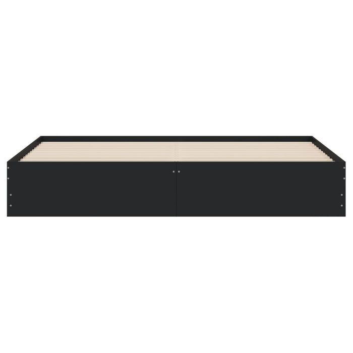 Giroletto con Cassetti-Struttura Letto con contenitore Nero 200x200 cm in Legno Multistrato 939665