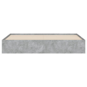 Giroletto Cassetti-Struttura Letto con contenitore Grigio Cemento 200x200 cm Legno Multistrato 920987