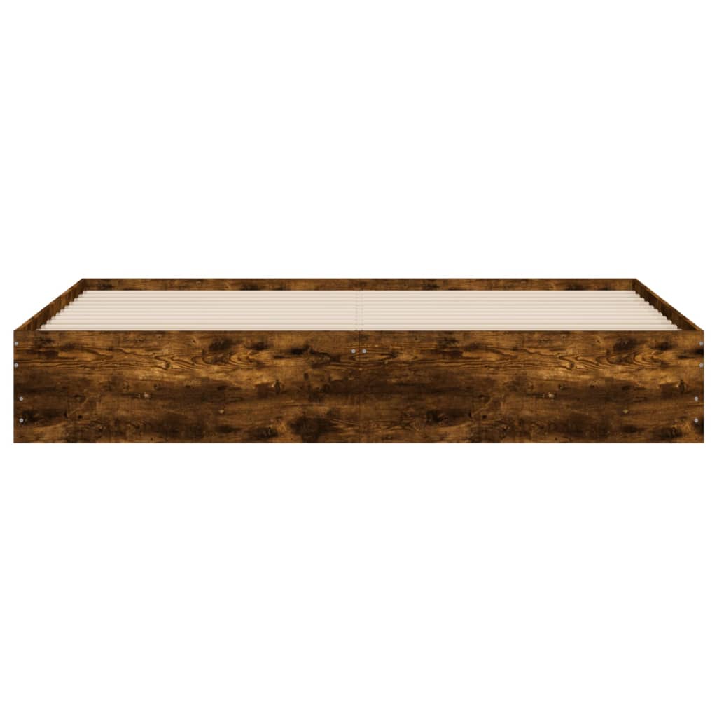 Giroletto con Cassetti Rovere Fumo 180x200 cm Legno Multistrato 3207256