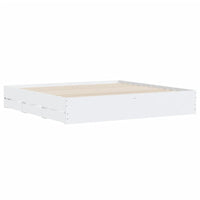 Giroletto con Cassetti Bianco 160x200 cm in Legno Multistrato 3207259