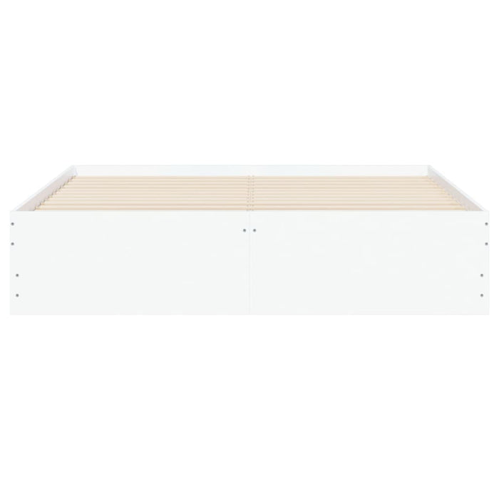 Giroletto con Cassetti Bianco 150x200 cm in Legno Multistrato 3207266