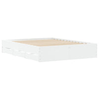 Giroletto con Cassetti Bianco 150x200 cm in Legno Multistrato 3207266