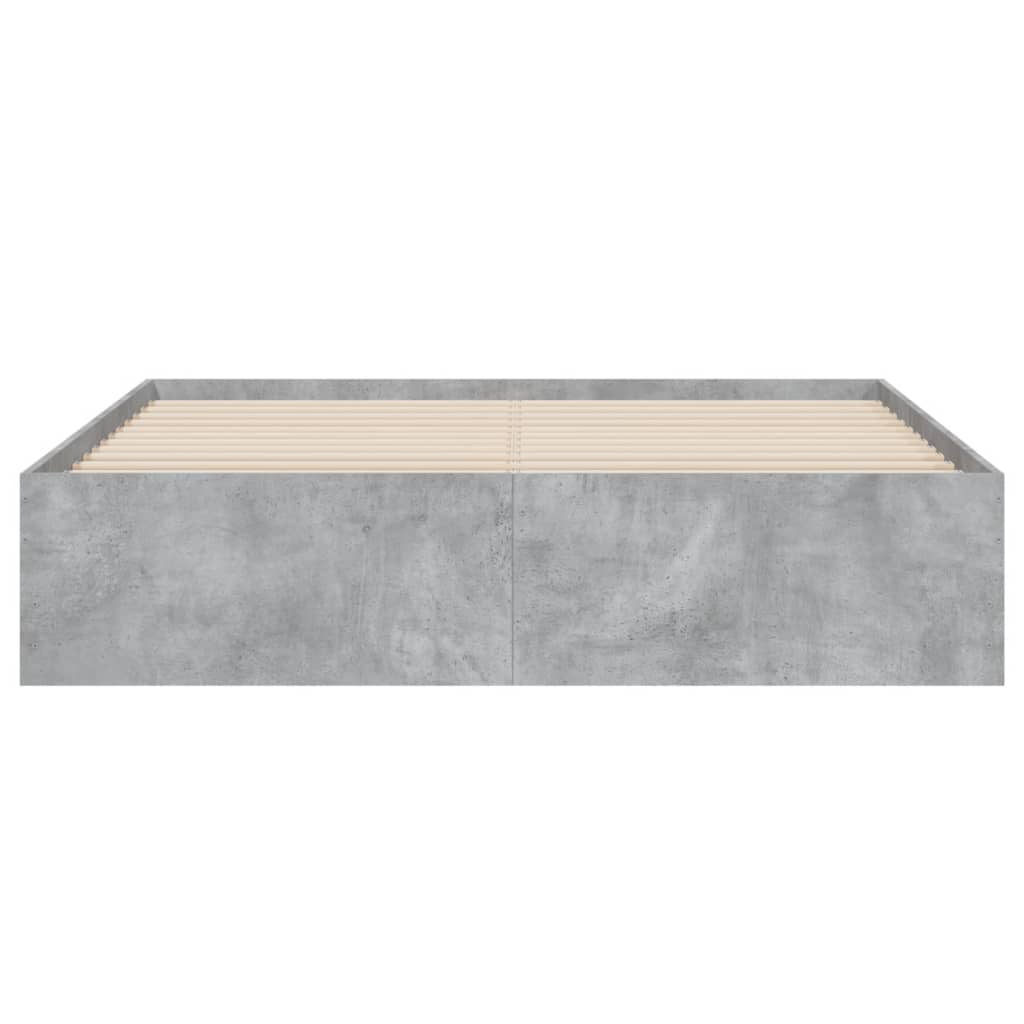 Giroletto Cassetti-Struttura Letto con contenitore Grigio Cemento 150x200 cm Legno Multistrato 410540