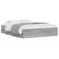 Giroletto Cassetti-Struttura Letto con contenitore Grigio Sonoma 150x200 cm Legno Multistrato 634694