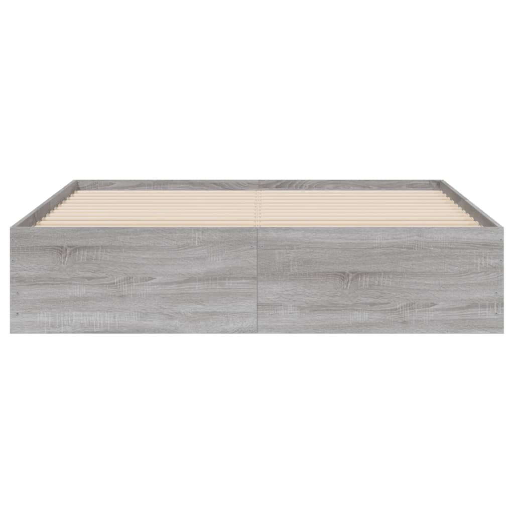 Giroletto Cassetti-Struttura Letto con contenitore Grigio Sonoma 150x200 cm Legno Multistrato 634694