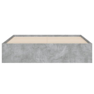 Giroletto Cassetti-Struttura Letto con contenitore Grigio Cemento 140x200 cm Legno Multistrato 160252