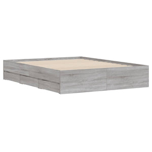 Giroletto Cassetti Grigio Sonoma 140x200 cm Legno Multistrato 3207278