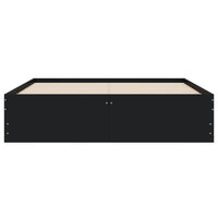 Giroletto con Cassetti-Struttura Letto con contenitore Nero 120x200 cm in Legno Multistrato