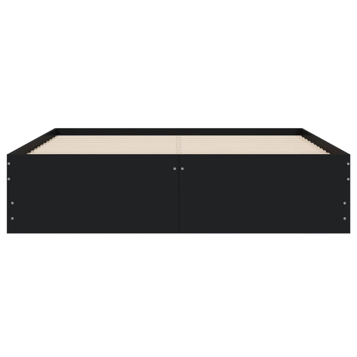 Giroletto con Cassetti-Struttura Letto con contenitore Nero 120x200 cm in Legno Multistrato