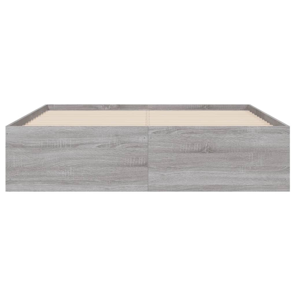 Giroletto Cassetti-Struttura Letto con contenitore Grigio Sonoma 120x200 cm Legno Multistrato 946725