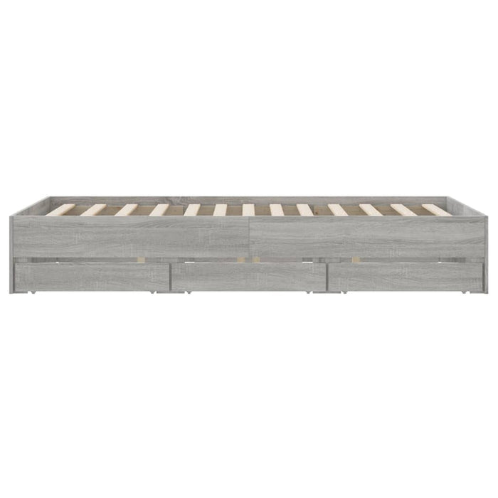 Giroletto Cassetti-Struttura Letto con contenitore Grigio Sonoma 120x200 cm Legno Multistrato 946725