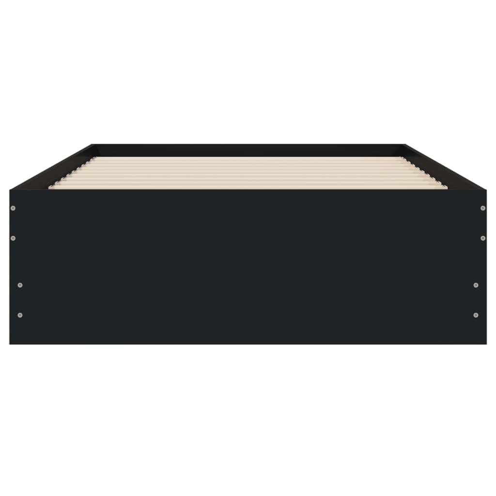 Giroletto con Cassetti-Struttura Letto con contenitore Nero 100x200 cm in Legno Multistrato 994622