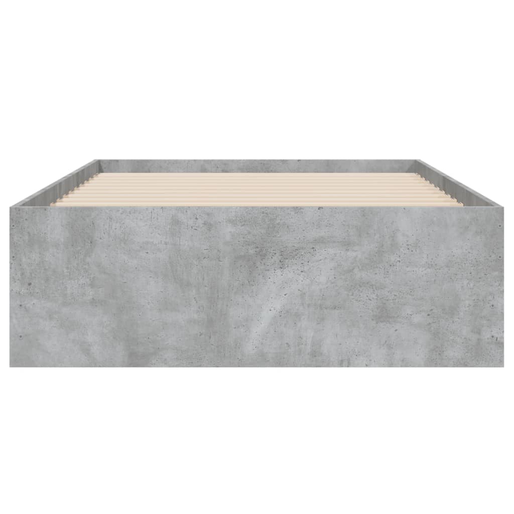 Giroletto Cassetti-Struttura Letto con contenitore Grigio Cemento 100x200 cm Legno Multistrato 788791