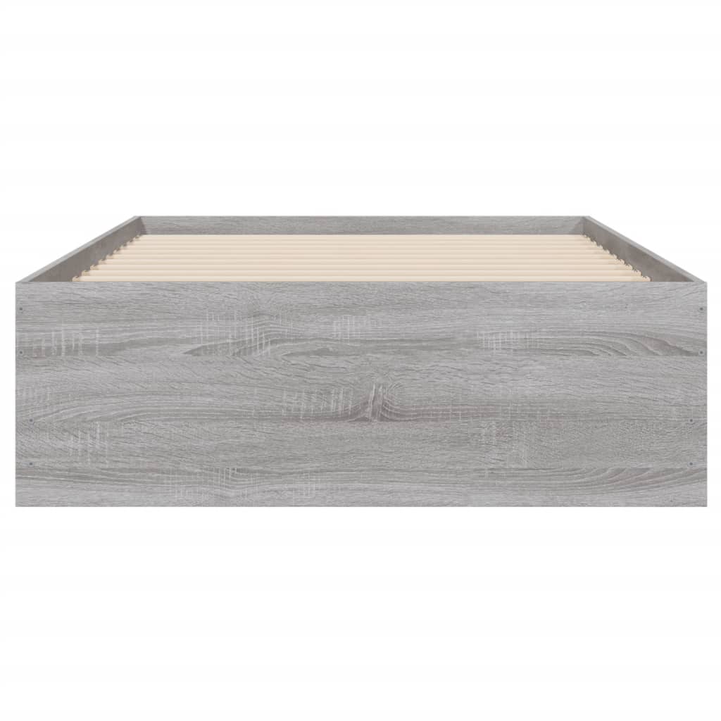 Giroletto Cassetti-Struttura Letto con contenitore Grigio Sonoma 100x200 cm Legno Multistrato 771795